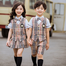 2021 New Kindergarten Garden Clothes Summer Clothing Primary School Kids Yinglun Wind School Uniforms Children 61 Performance Pure Cotton Class Clothing