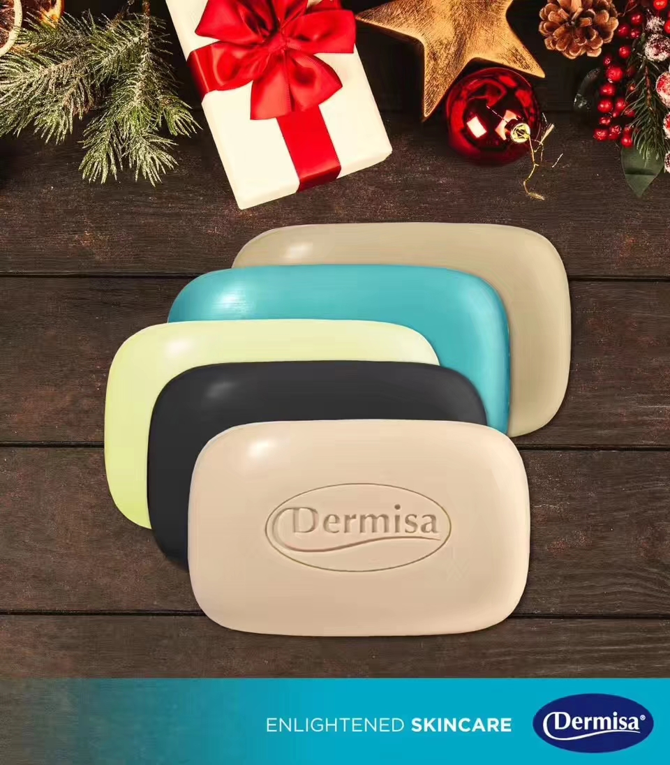 American Dermisa Natural Bamboo Charcoal Aloe Vera Palm Oil Oat Soap Wash Face Soap Wash Face Soap 5 Block-Taobao