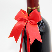 Wine bottle bow wedding banquet celebration opening wedding bow decoration Ribbon wine bottle decoration bow