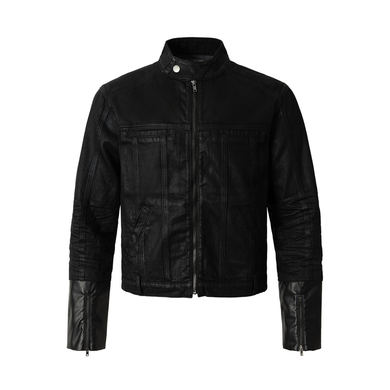 2727World Denim Hand-Brushed Waxed Shoulder Jacket