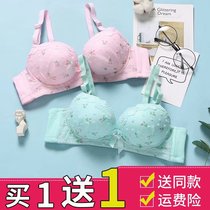 Japanese rimless sexy small chest gathered bra Cute little fresh girl underwear High school student bra thin section