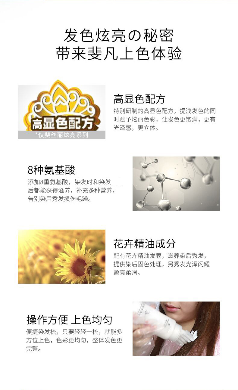 世界三大美发品牌之一 施华蔻 斐丝丽 氨基酸染发剂 2盒 图3
