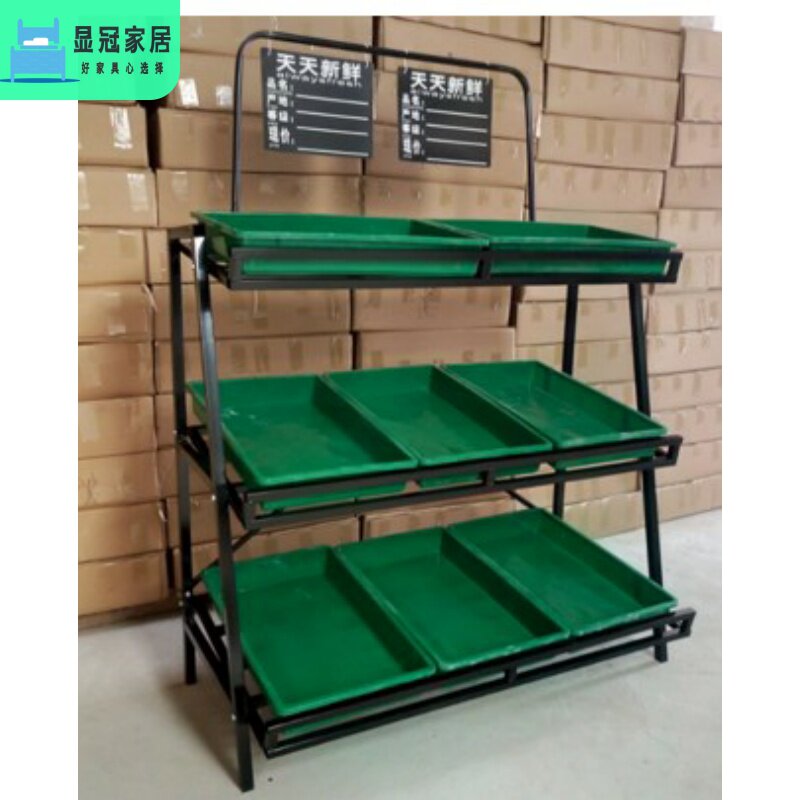Kitchen Supplies Supermarket Dry Fruits Convenience Store Multilayer Convenience Store Fruit Vegetables Multilayer Bowls Chopsticks Shelf Exhibition Shelf Exhibition