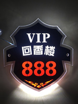 Hot sale AC LED hotel restaurant KTV elegant room luminous tape inlaid single-sided hollow door plate light box