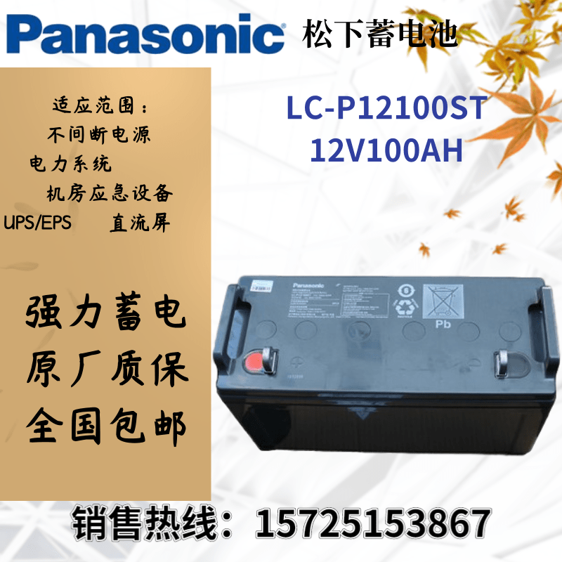 Panasonic LC-P12100ST battery 12v65ah24ah12v3817 original 12v100ahUPS storage battery-Taobao