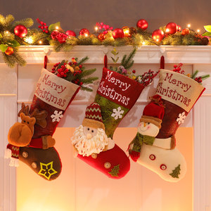 Christmas Stocking Gift Bag Gift Box Christmas Tree Decoration Hanging Ornaments Santa Claus Snowman Reindeer Stocking Creative Ornaments
