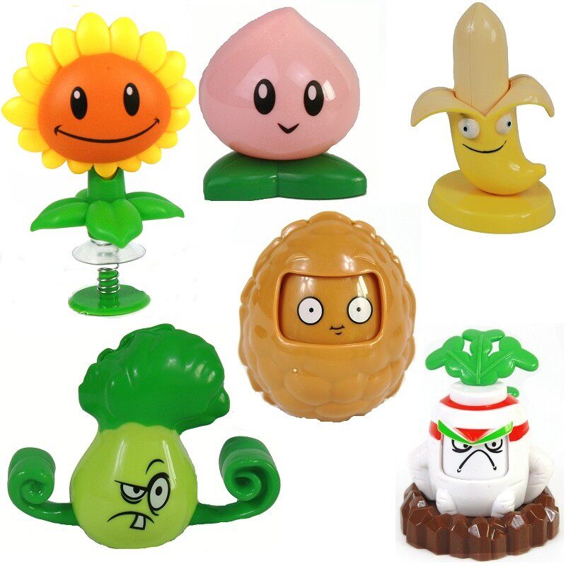 Plants vs. Zombie Toys 2 dishes Ask Sunflower White Luob Expression Nut Sunflower Banana Rocket Launcher