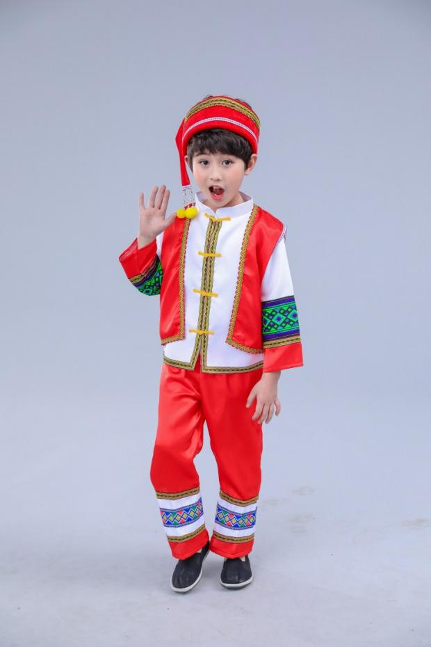 Trẻ em mới Miao trang phục bé trai trang phục thiểu số Zhuang Vân Nam Tujia cucurbit hiệu suất quần áo trang phục giáng sinh trẻ em