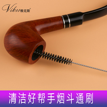 VIKSS cigarette set pipe mouthpiece accessories metal pass needle brush hard Clean Flue pipe brush