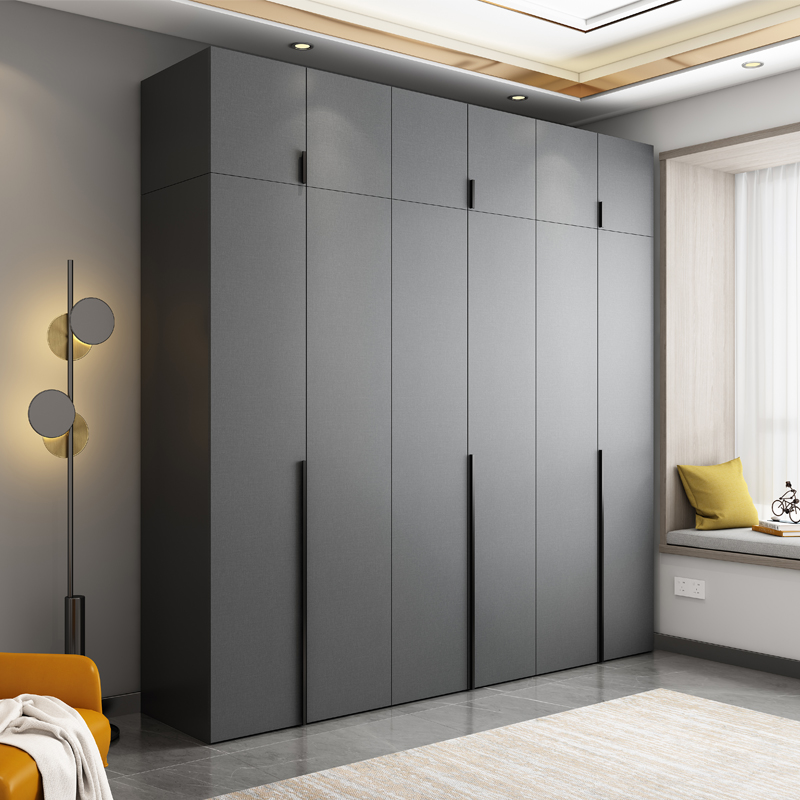 Light Extravagant Wardrobe Bedroom Home Cupboard Wood Combined Modern Brief about three-46-eight door storage eco-friendly big closet