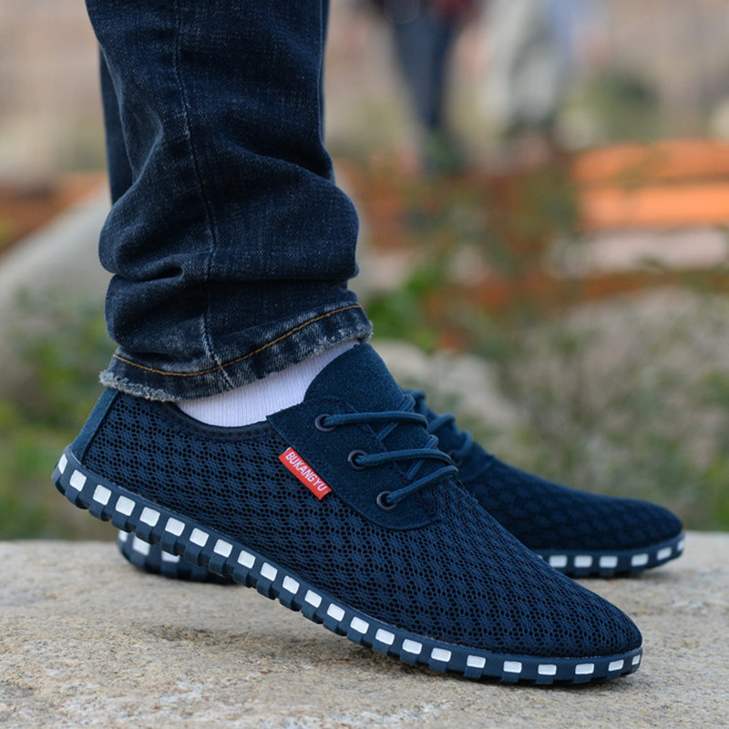 2022 New Men's Summer Net Face Shoes Deodorant Breathable Shoes 100 Hitch Sports Casual Trend Low Bunch Shoes