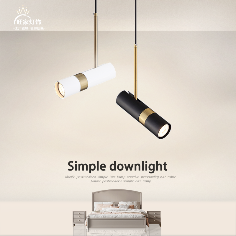 Nordic minimalist bedroom bedside small chandelier Personality creative modern minimalist window LED dining room showroom bar lamp
