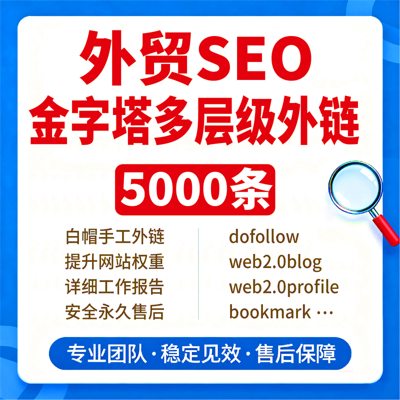 Independent Website English Link Chain Package 5000 Foreign Trade B2B Independent Website Weighted Keywords Reverse Links