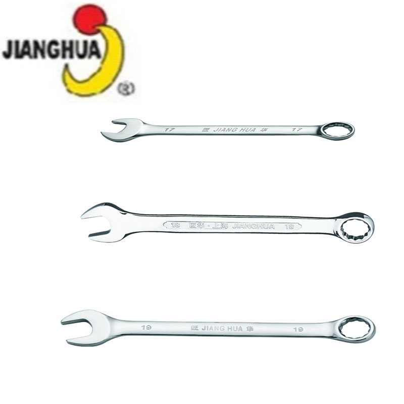 Craftsman Hua mirror polished dual-use wrench plum opening hardware auto repair wrench shelf worker dumb wrench