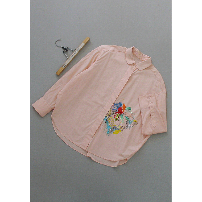 Mu N70E-410] Special Cabinet Brand New Lady Inside Hitch Shirt Women's Dress Shirt 0 21KG