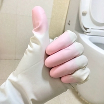 Japan ST chick household plastic resin gloves Kitchen bathroom dishwashing laundry non-stick hands fingertips thickened