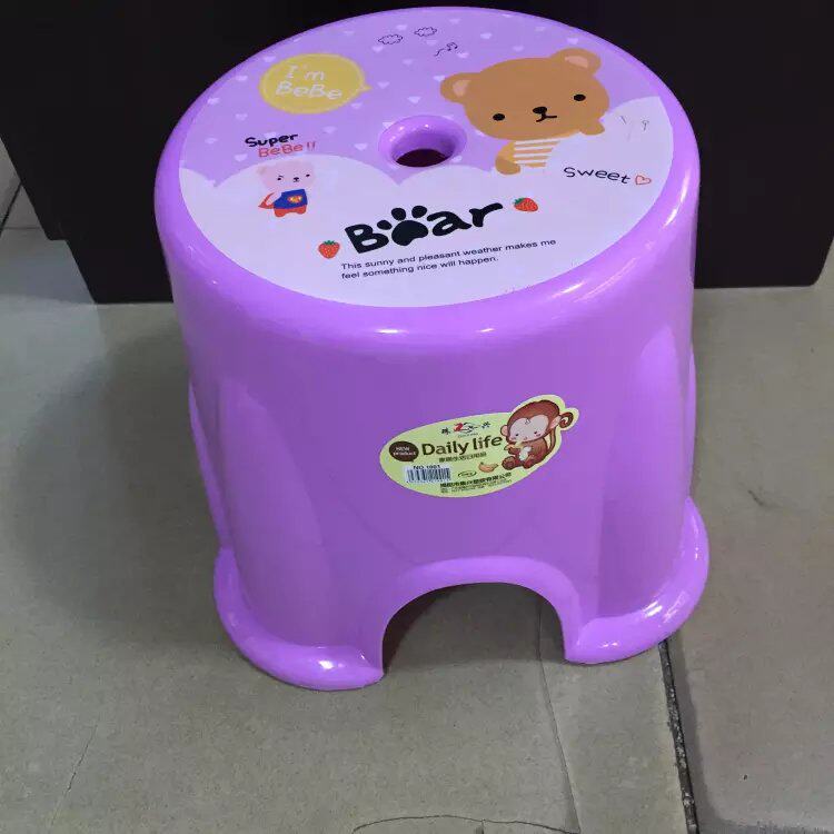 Home adult child sitting stool backrest short stool child plastic bench baby Domestic adult thickened non-slip