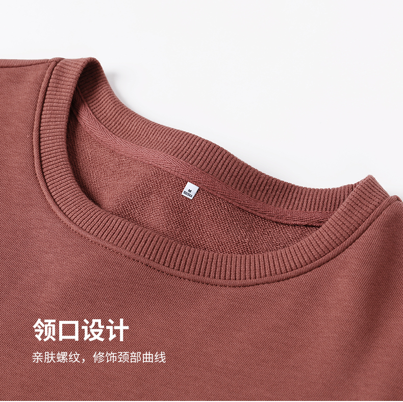 2件99】加绒卫衣女士宽松秋冬2019新款潮ins圆领无帽上衣套头外套商品详情图