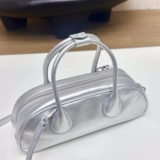 Южнокорейский серебряный небольшой дизайнерский товар, ретро модная кожаная сумка через плечо, из натуральной кожи