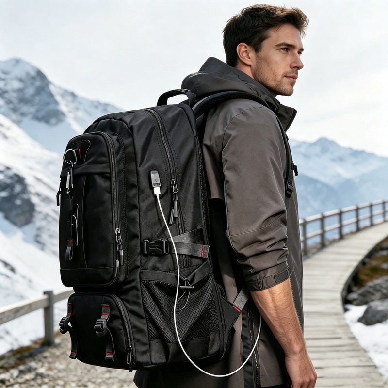Travel Bag, Backpack, Large-Capacity Backpack, Men's Short-Distance Business Trip Computer Bag, Women's Travel Luggage Bag, Mountaineering Bag