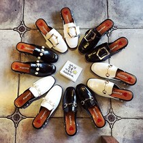 Not yet followed by a woman low heel small leather shoes female white lap outdoor spring girl low heel shoes 100 hitch