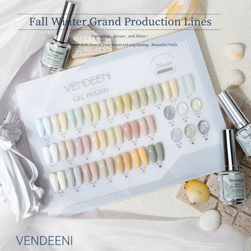 Vendeeni Simple Solid Color White Moonlight Nail Polish Gel New Yogurt White Milk Yellow Series Nail Gel 30 Color Set Vendeeni Simple Solid Color White Moonlight Nail Polish Gel New Yogurt White Milk Yellow Series Nail Gel 30 Color Set