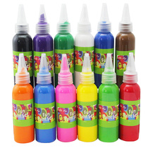 Childrens painting watercolor paint non-toxic washable kindergarten painting beauty labor finger painting graffiti material 60ML pack