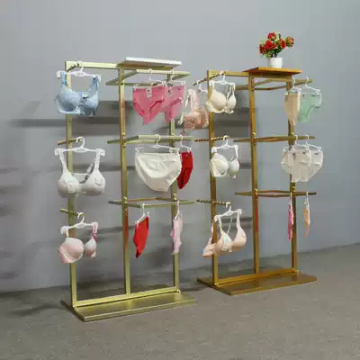 Gold underwear display rack Lingerie shop bra shelf floor-standing Zhongdao panties hanger multi-layer shorts shelf
