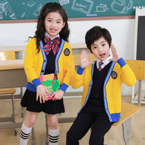 British style Male and female childrens school uniform Chorus uniform Primary school class uniform Kindergarten garden uniform Sweater Korean version suit performance suit