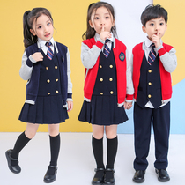 Kindergarten garden uniform College style school uniform Childrens class uniform British style Choral performance uniform Primary school sports clothing