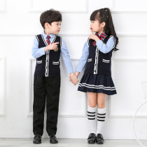 British school childrens school uniform Primary school sweaters knitwear vest class clothes Kindergarten garden clothes Spring and autumn suits
