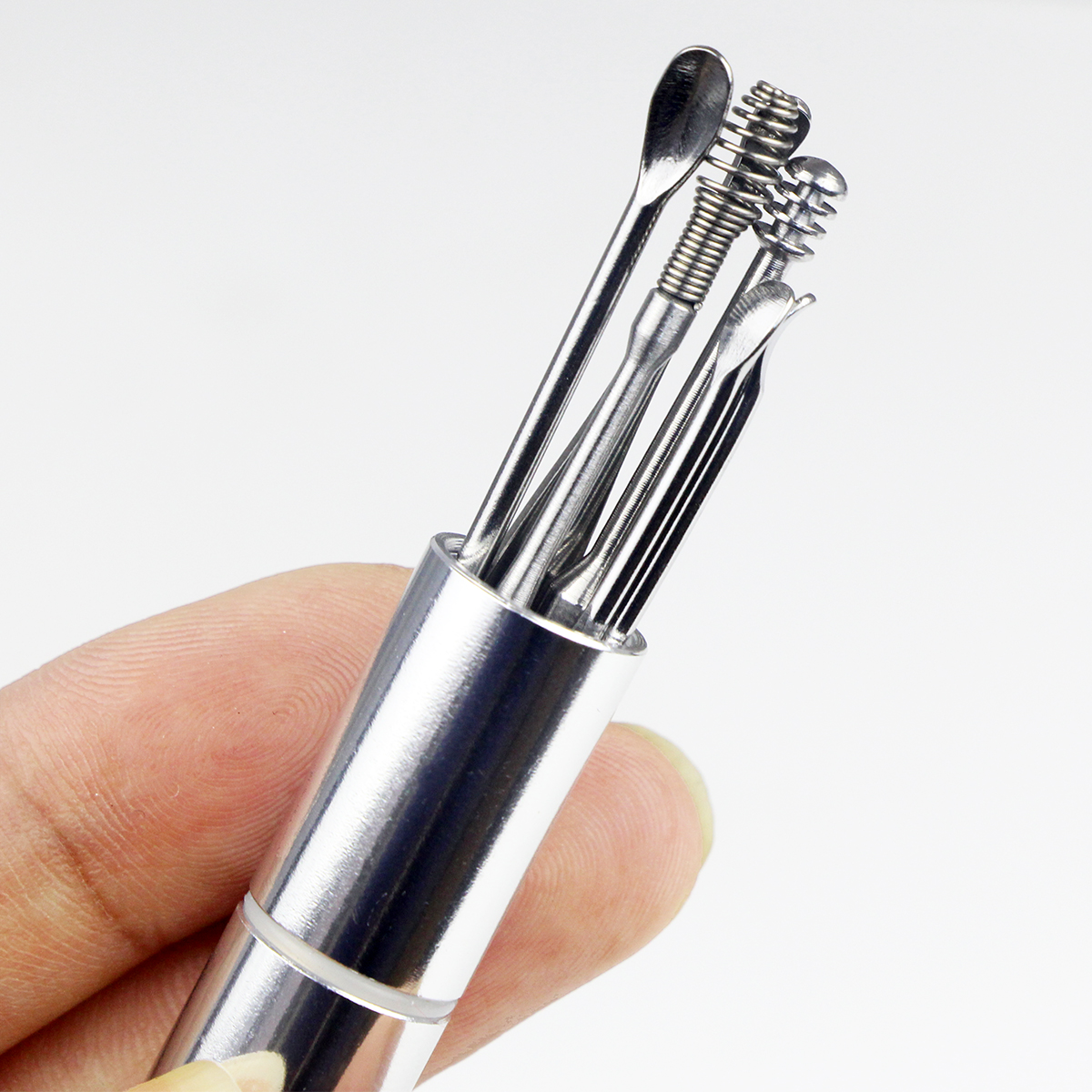 Stainless Steel Dig Ear Pick Out Ear Portable Suit Plucking Ear Tool Ear Pickpocketing Ear Cleaner Adult Spring Scoop