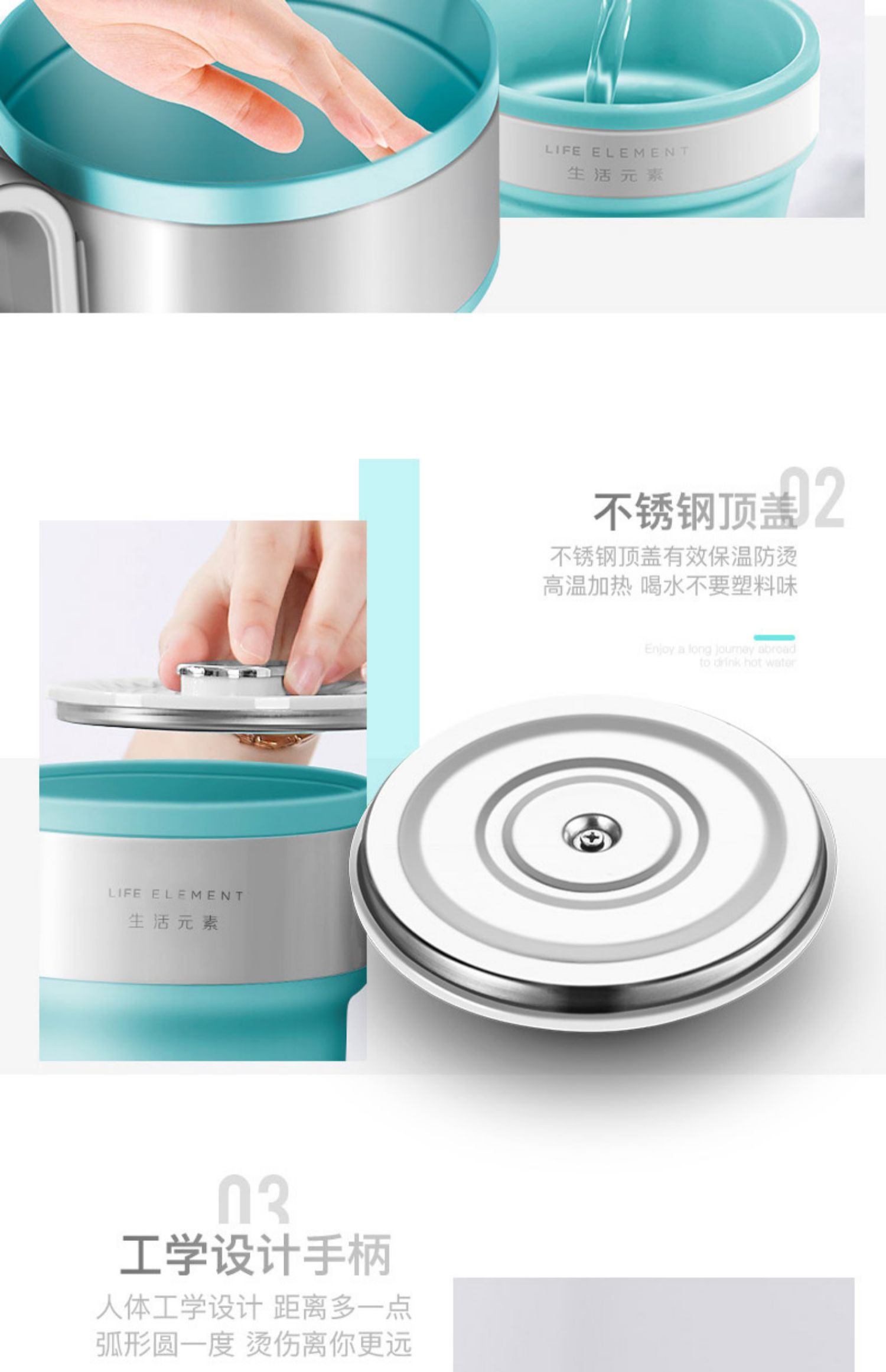 bình siêu tốc kangaroo Yếu tố sống gấp ấm đun nước cầm tay mini ấm chén gấp du lịch ấm đun nước điện nhân tạo nhỏ - ấm đun nước điện ấm siêu tốc sanaky