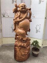 Rosewood wood sculpted Millway Buddha hand-carved pendulum pieces to make a fortune and make fun of the big belly Buddha opening ceremony artwork