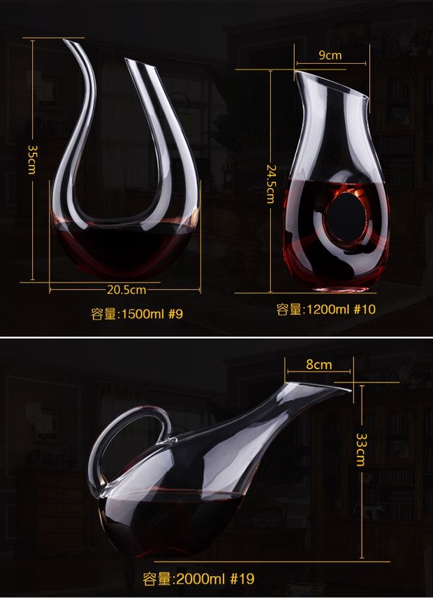 Hộ gia đình không chì vành đai vành đai thủy tinh rượu vang trắng bình rượu decanter rượu vang rượu vang cá tính rượu vang shaker ly uống rượu vang ocean
