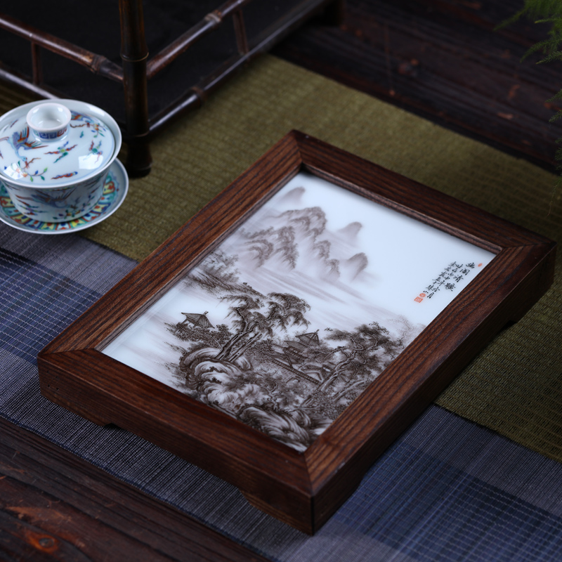 Offered home - cooked in jingdezhen porcelain saucer Jin Hongxia checking ceramic tea place small tea accessories hand - made porcelain plate