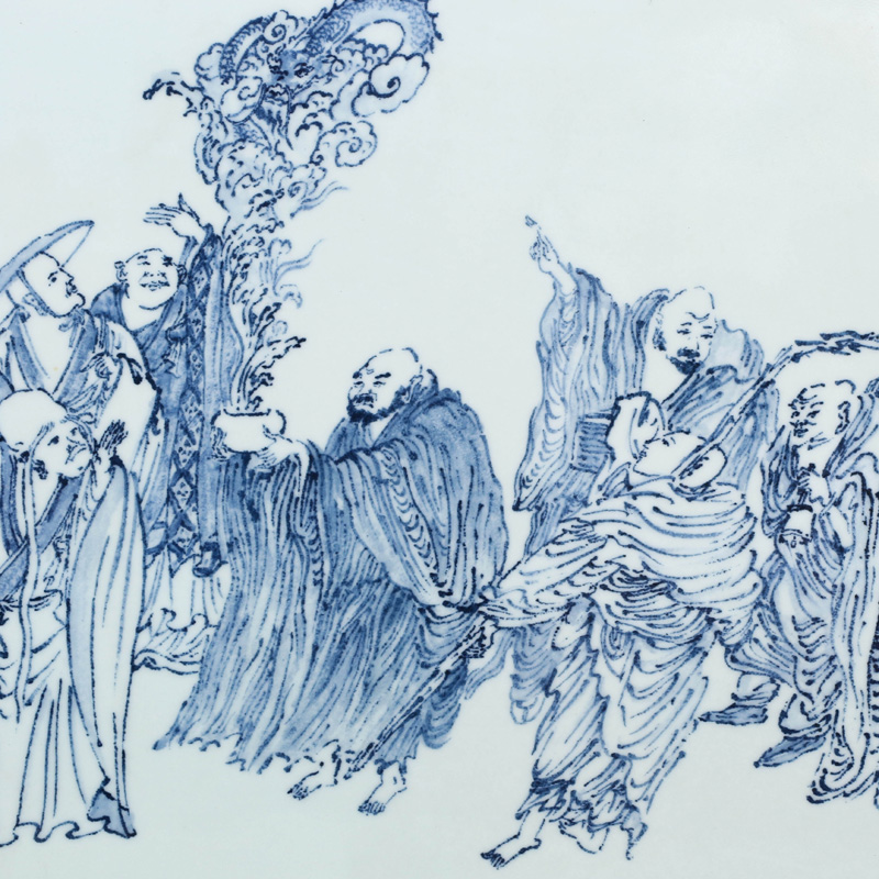 Offered home - cooked reside adornment ceramics hangs a picture of jingdezhen porcelain plate sitting room place central scroll painting decorative murals corridors