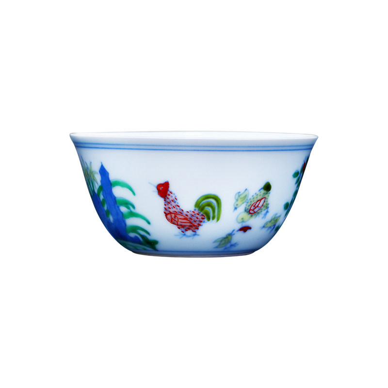 Offered home - cooked in jingdezhen porcelain tea set sample tea cup teacups hand - made chicken blue and white color bucket cylinder cup bowl porcelain cup