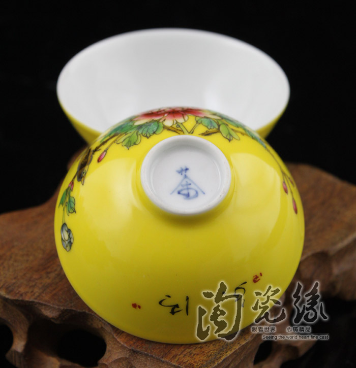 Offered home - cooked in jingdezhen kung fu tea cup, tea bowl sample tea cup hand - made tea light pastel color glaze porcelain