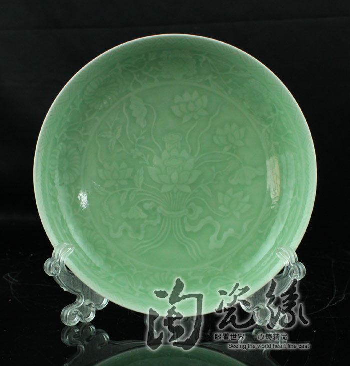 Offered home - cooked in jingdezhen engraving color glaze porcelain tableware vegetable dish LIDS, hang dish checking ceramic decoration gifts