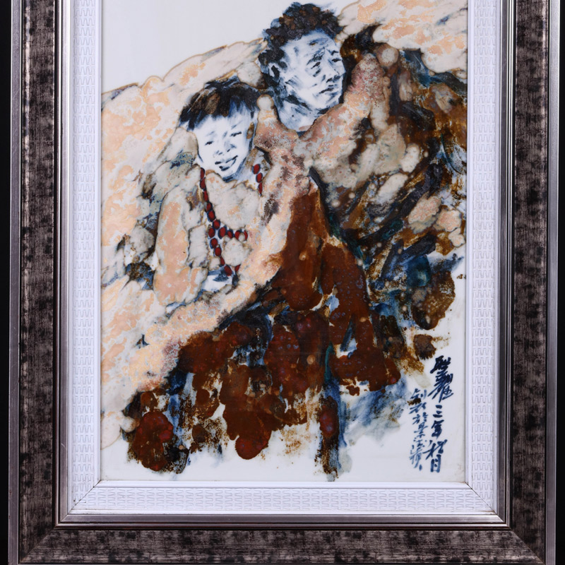 Offered home - cooked hand - made ceramic decoration in jingdezhen porcelain porcelain plate painting central scroll painting the sitting room place adorn article collections