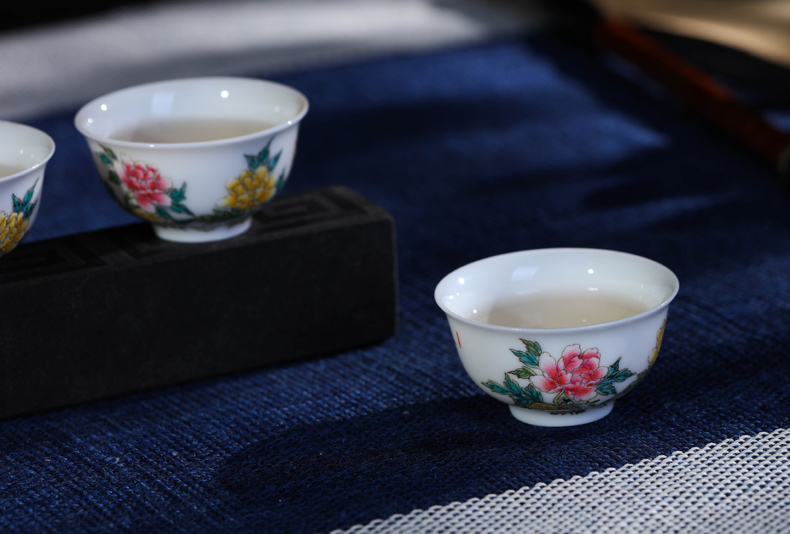 Offered home - cooked in jingdezhen porcelain sample tea cup teacups hand - made pastel masters cup bowl checking ceramic tea, tea light