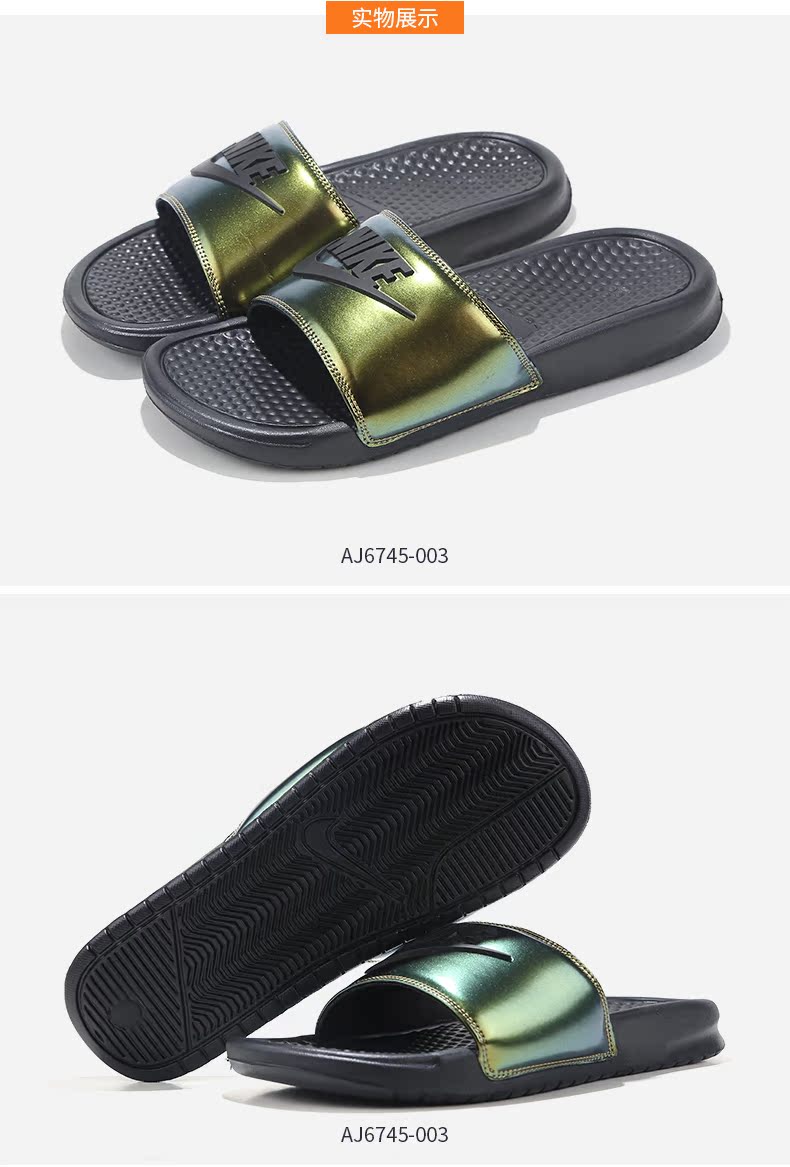 Giày nam NIKE Giày đi biển mùa hè BENASSI shoes Giày thể thao giản dị ninja dép thủy triều 343880-100 - Dép thể thao dép hot trend năm 2021