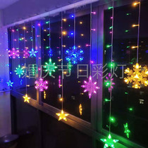 Small festoons decorated string lamp curtains light New Chinese New Year window home hanging colorful lanterns Balcony Over Festival Decoration Plug-in