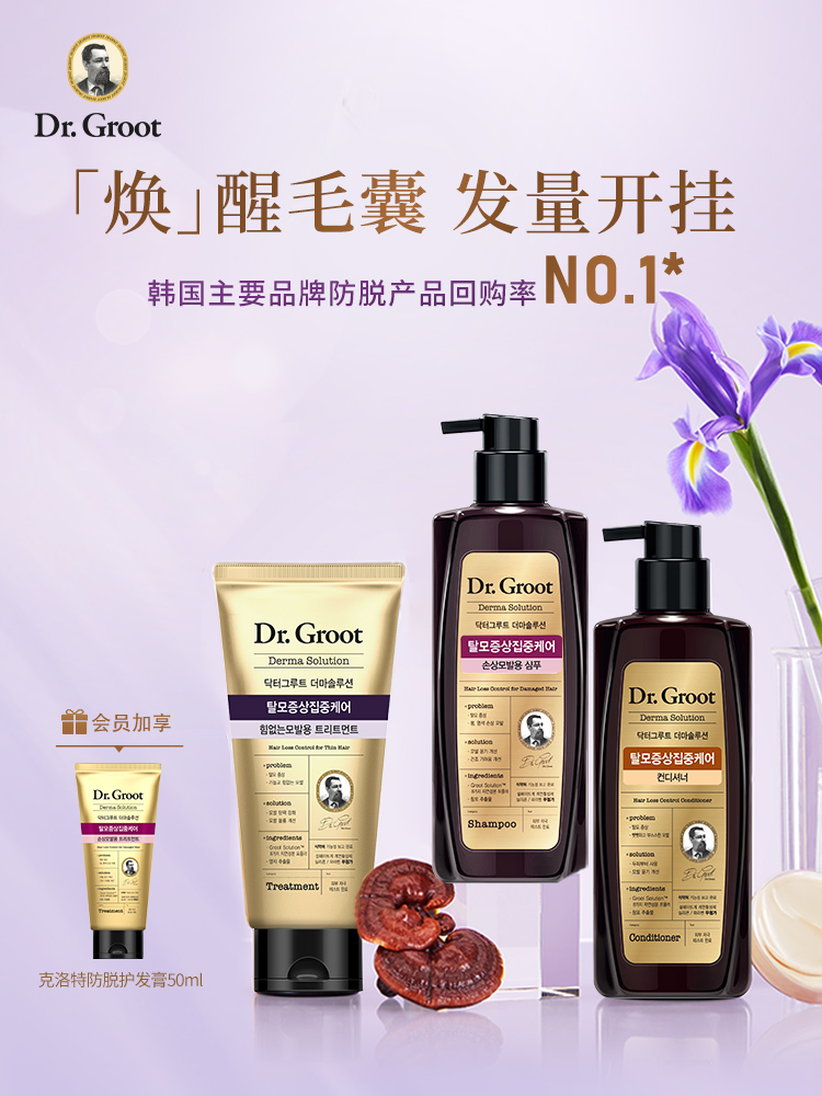 dr groot Silicone-free Ginger Anti-hair loss Shampoo Oil control