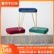 Dressing stool light luxury makeup stool ins makeup chair small bedroom dressing table stool Nordic modern minimalist net red stool