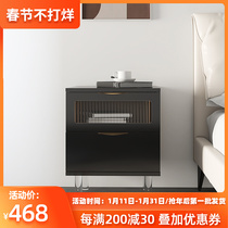 Acrylic floating bedside table net red ins style bedroom small bedside small cabinet storage light luxury simple modern