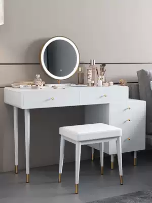 Light luxury dressing table storage cabinet integrated makeup table female bedroom modern simple multifunctional Nordic dressing table with lights