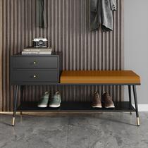 Home-changing shoes and stools Home entrance shoes cabinet bench integrated sofa stool Nordic entrance test shoes wearing shoes stool cabinet