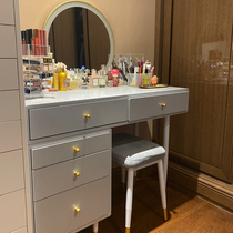 Light luxury dressing table storage cabinet integrated makeup table female bedroom modern simple multifunctional Nordic dressing table with lights